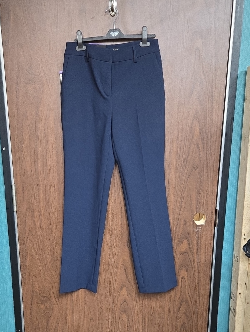 Hilary Radley Size 4 Navy Straight Leg Trouser Pant